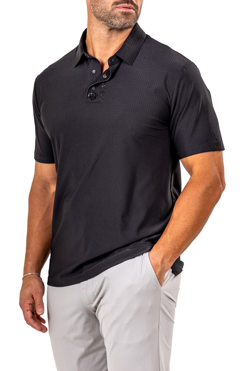 Maceoo Golfascension Stretch Nylon Polo, Alternate, color, Black