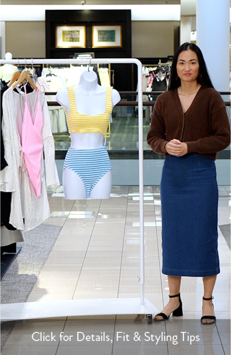 Aquatic Colorblock Cutout One-Piece Swimsuit, sales video thumbnail