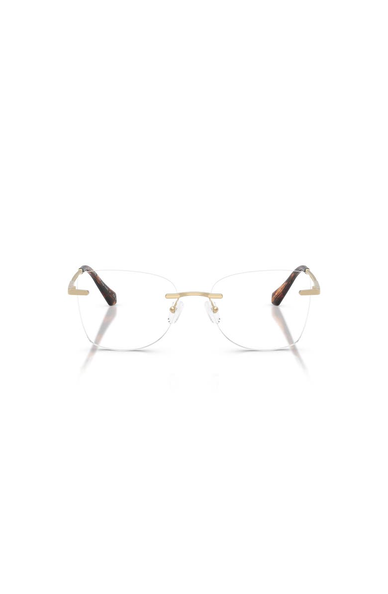Michael Kors 53mm Square optical glasses, Alternate, color, Gold