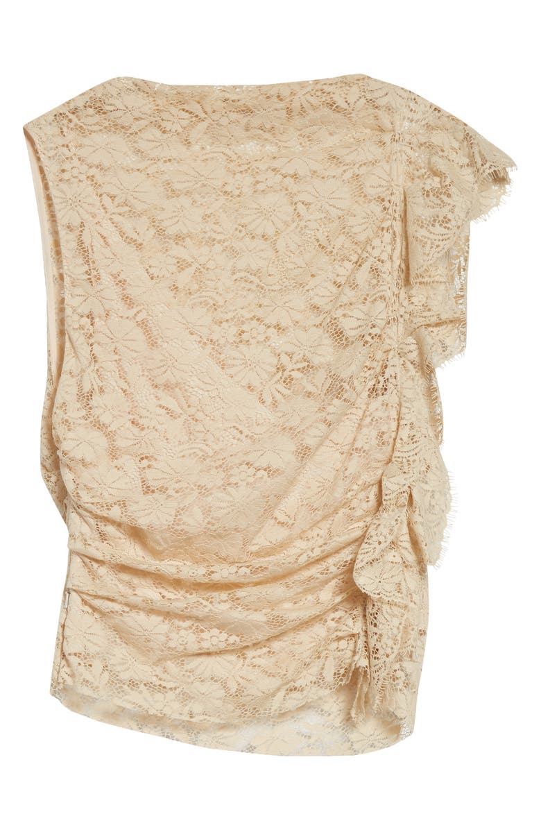 A.L.C. Astrid Lace Ruffle Top, Alternate, color, Crema Dolce