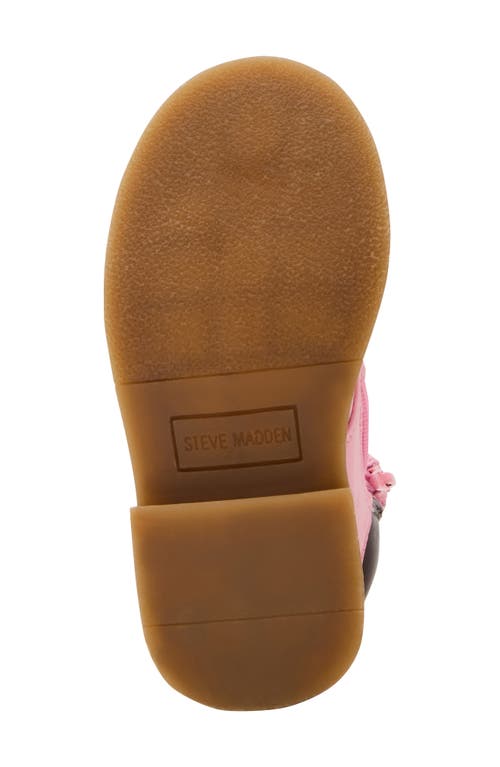 Steve Madden Kids' Tjumble Lace-up Bootie In Pink