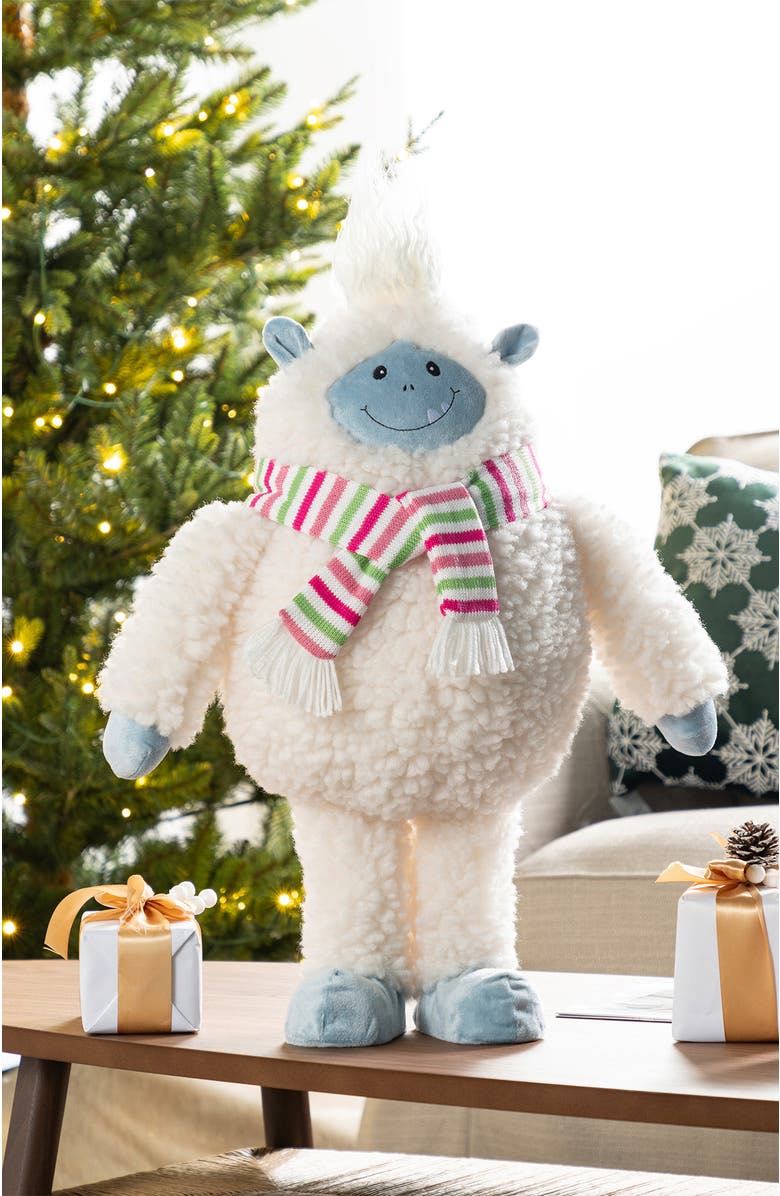 Glitzhome 22"H Christmas Fabric Standing Yeti Decor, Alternate, color, 
