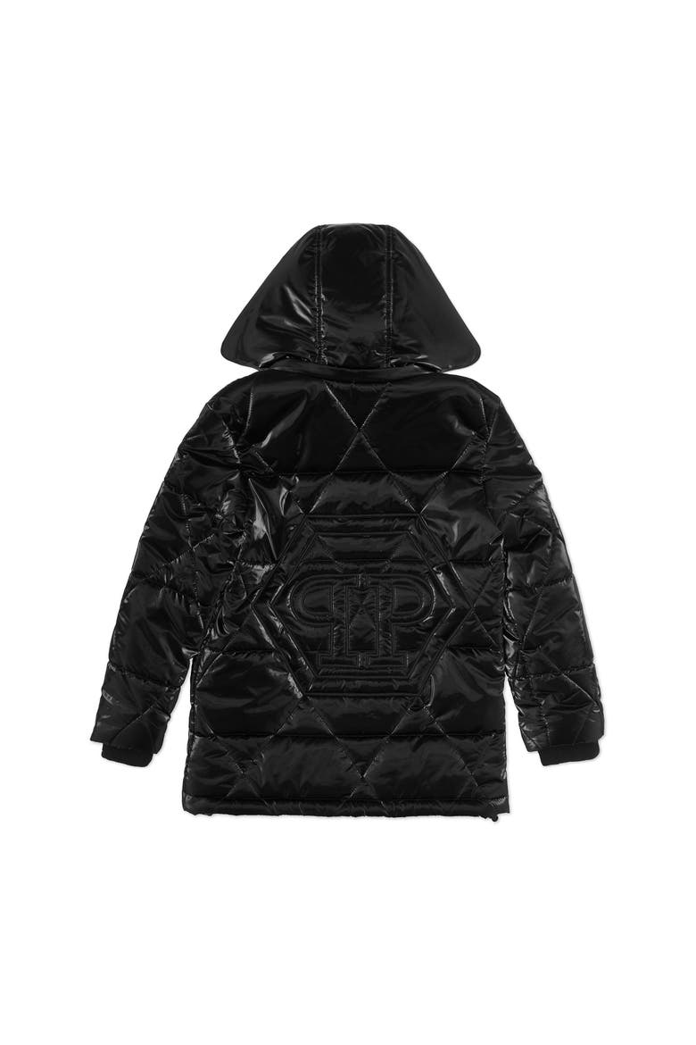 Puffer Jacket Hexagon Boy, Alternate, color, black