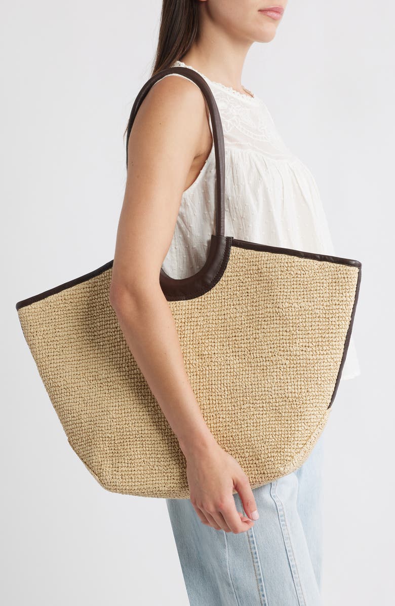 & Other Stories Straw Tote, Alternate, color, Beige Medium Dusty