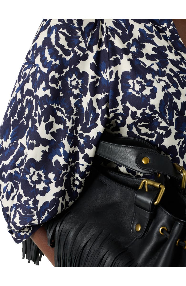 GERARD DAREL Calina Floral V-Neck Blouse, Alternate, color, Ink