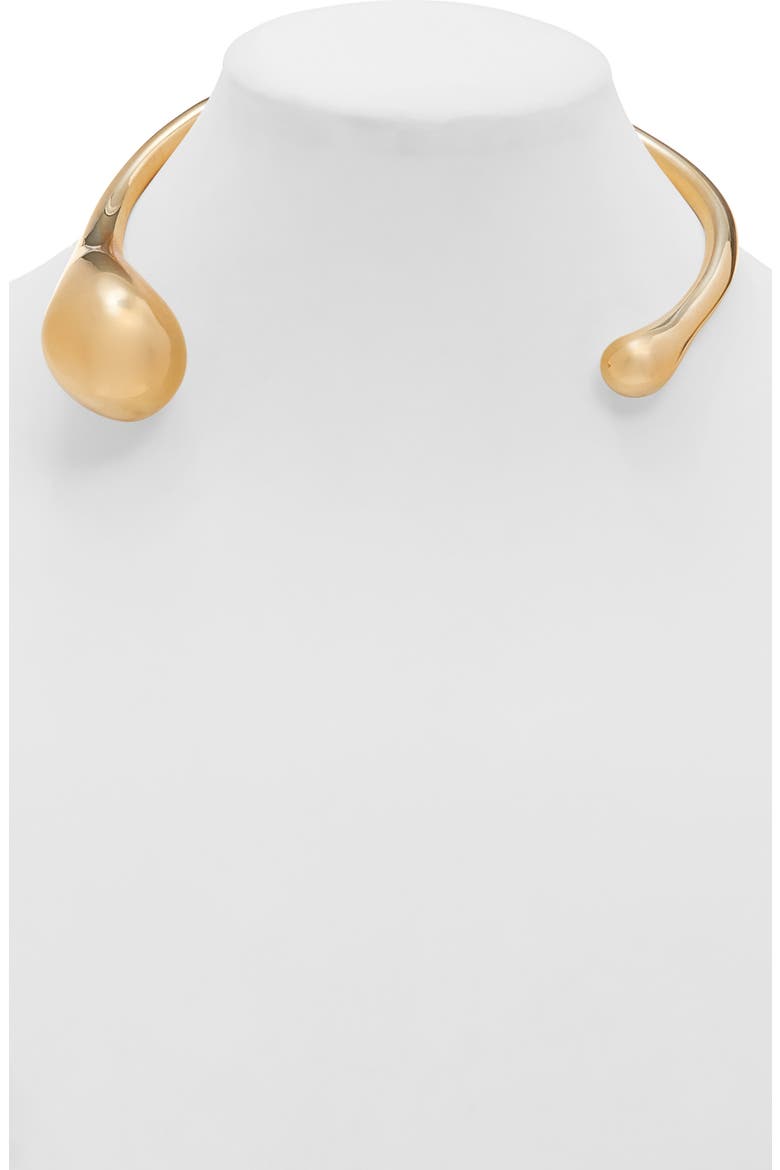 Frills Collar Necklace, Alternate, color, YELLOW GOLD