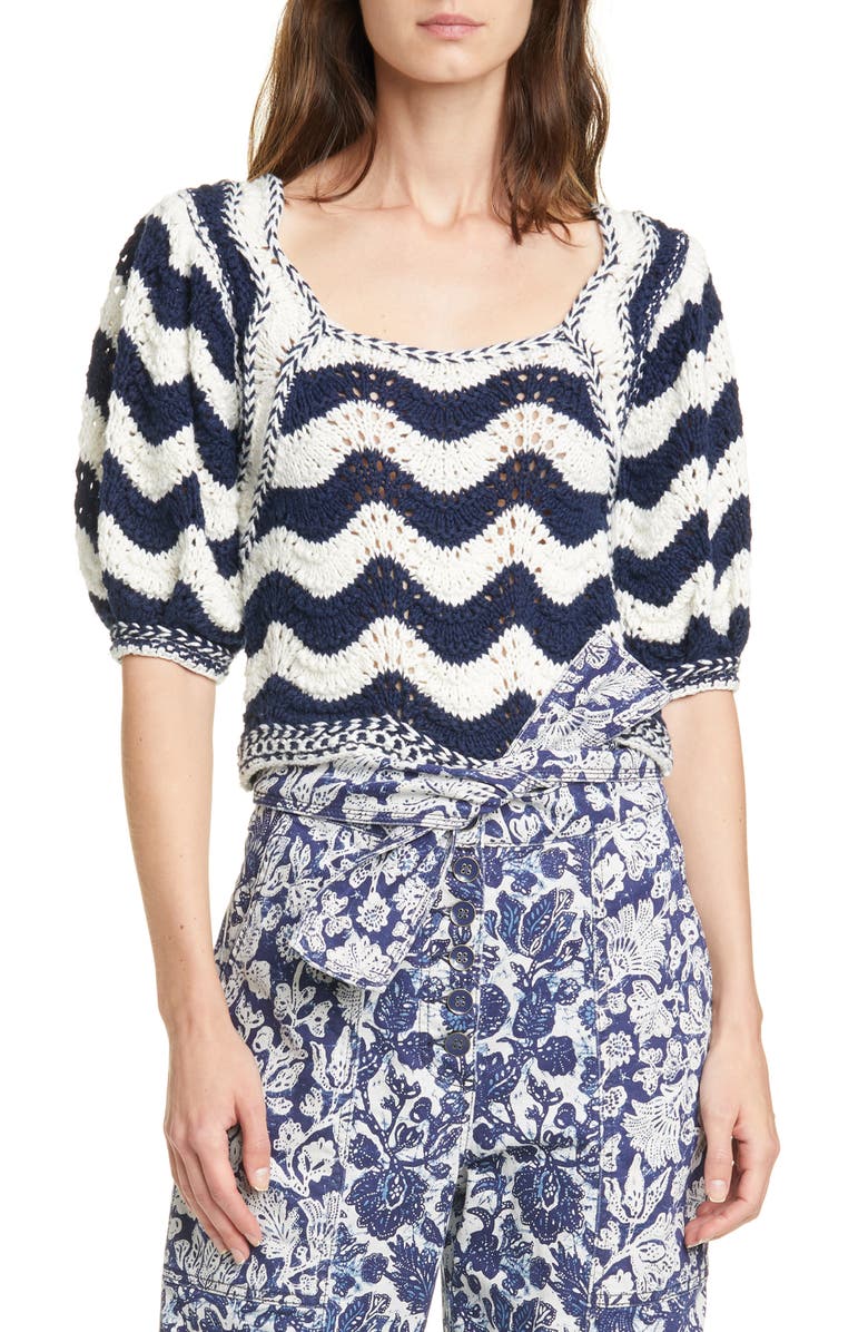 Ulla Johnson Luciana Wave Stripe Sweater, Main, color,