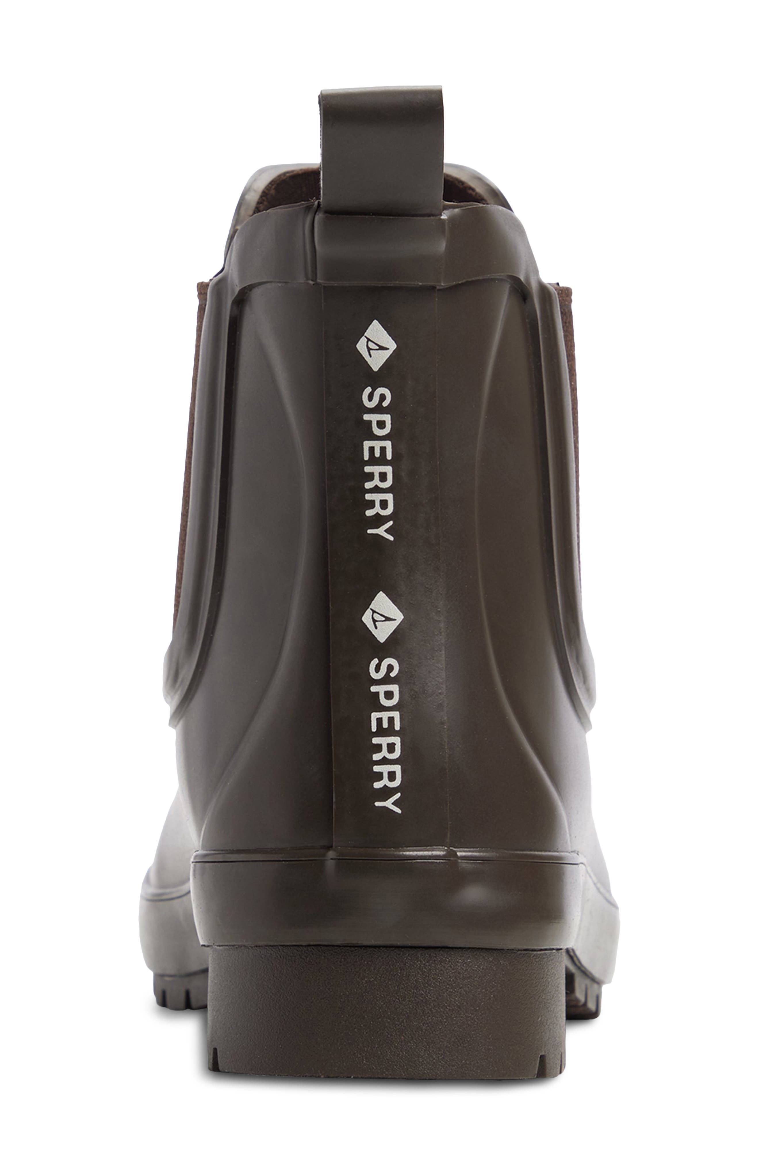 Drizzle Waterproof Chelsea Rain Boot, Alternate, color, DARK BROWN