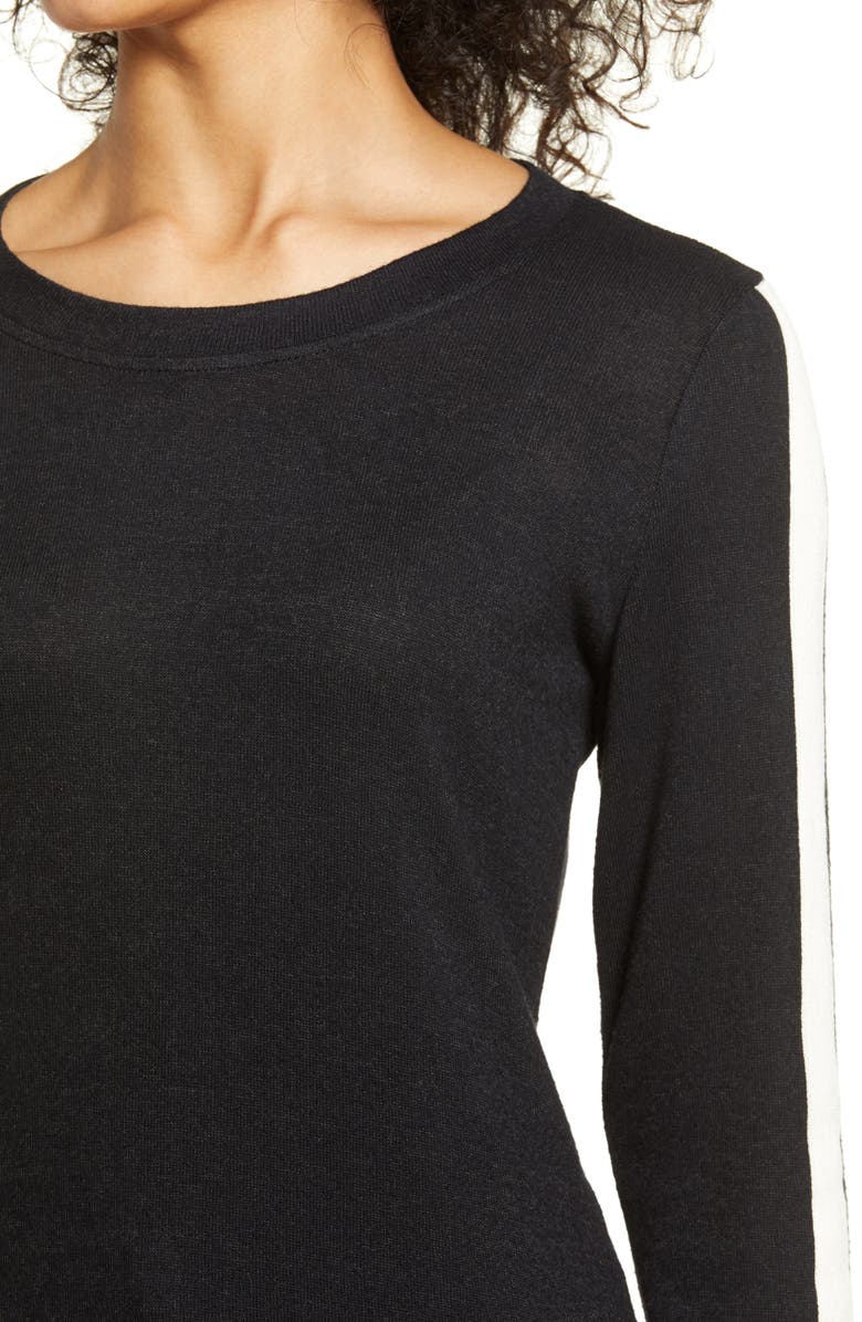 Bobeau Cozy Athletic Tape Top, Alternate, color, 