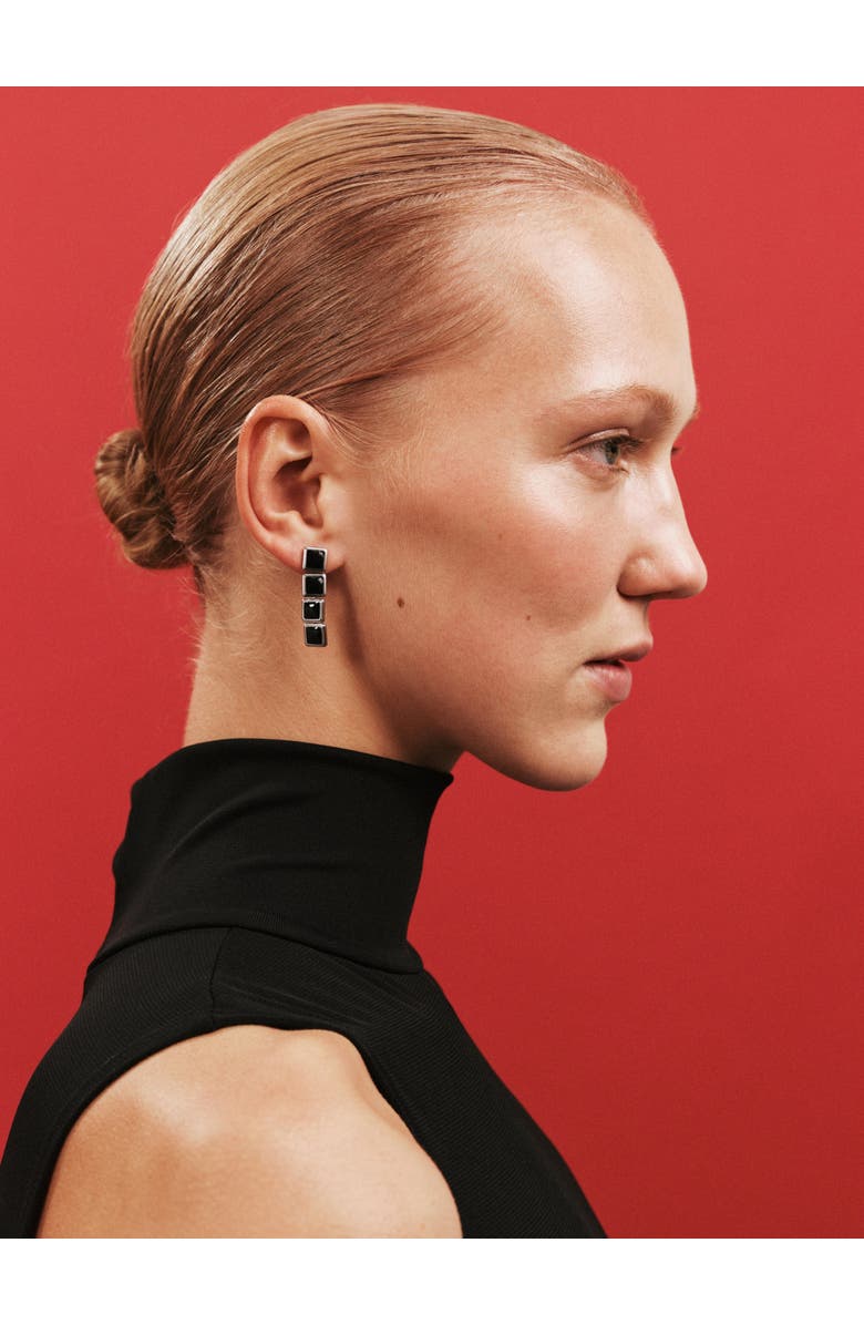 HEAVEN MAYHEM Archer Drop Earrings, Alternate, color, Silver