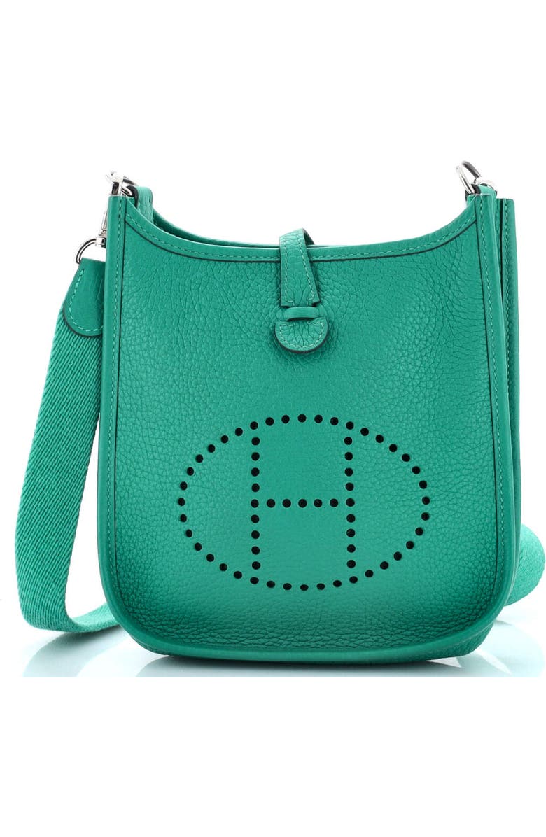Pre-Owned Hermes Evelyne Bag Gen III Clemence TPM, Main, color, Vert Verone