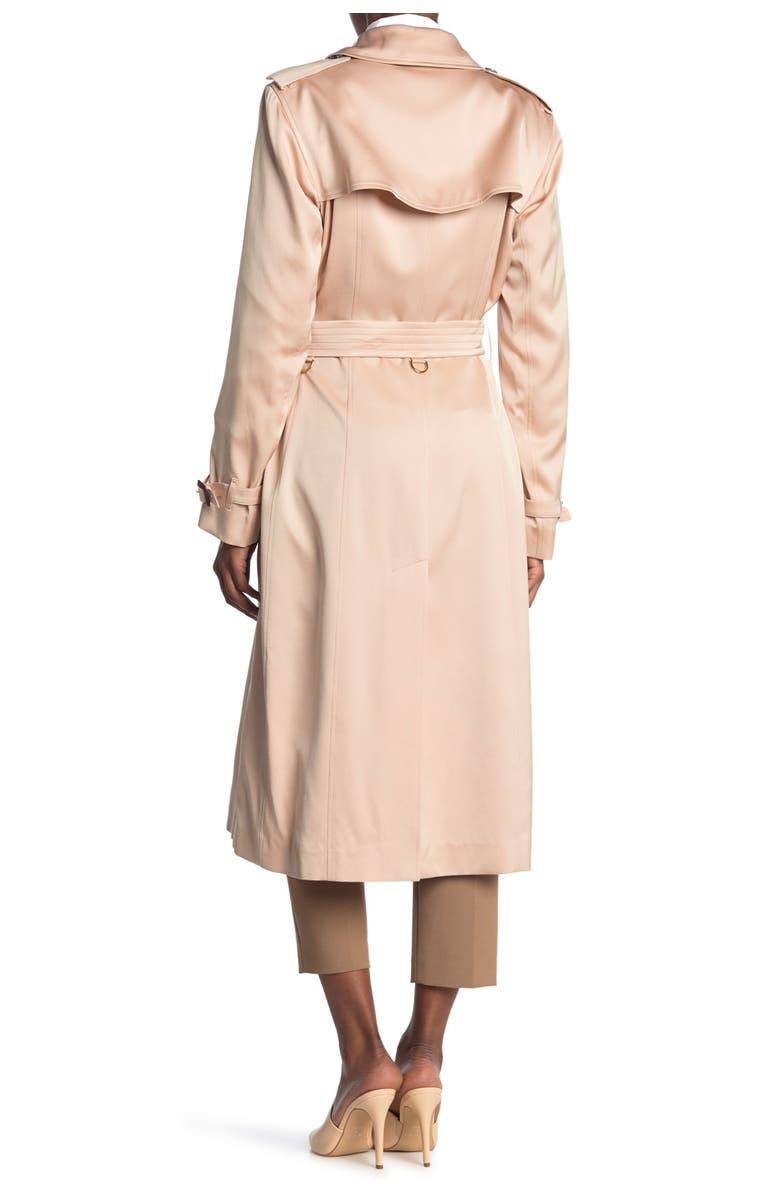 Burberry Boscastle Silk Trench Coat, Alternate, color, 
