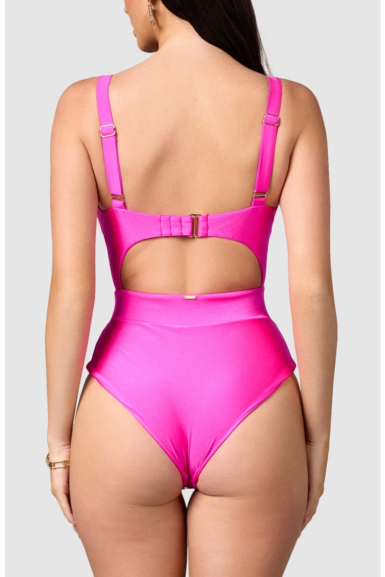 Aspire One-Piece Swimsuit, Alternate, color, Magenta