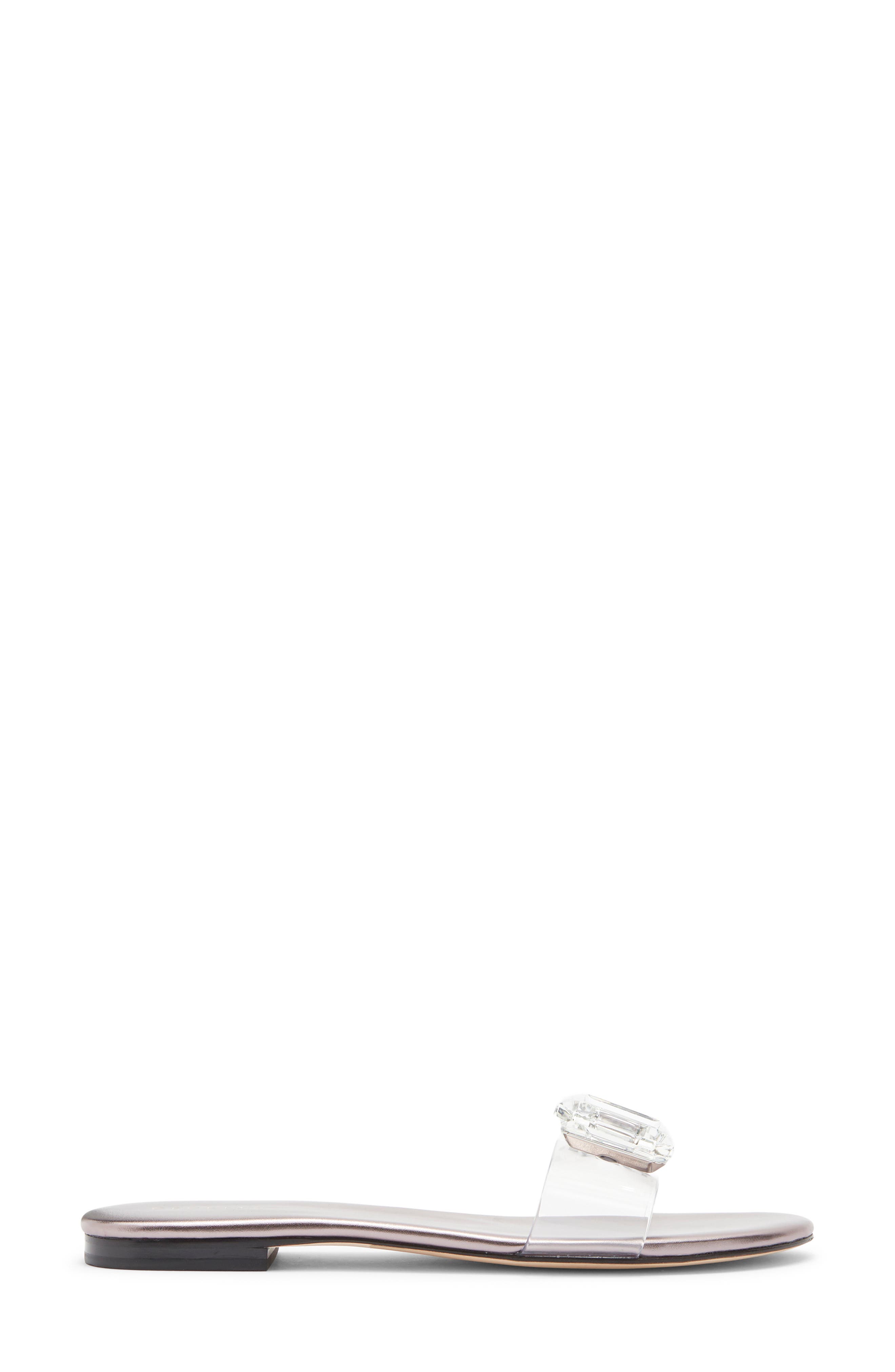 Cecelia New York Phillis Transparent Slide Sandal, Alternate, color, Pewter