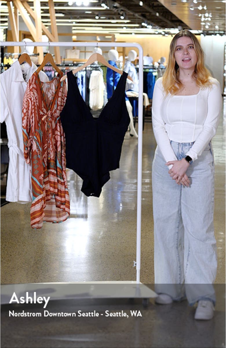 Mykonos Rib Long Torso One-Piece Swimsuit, sales video thumbnail