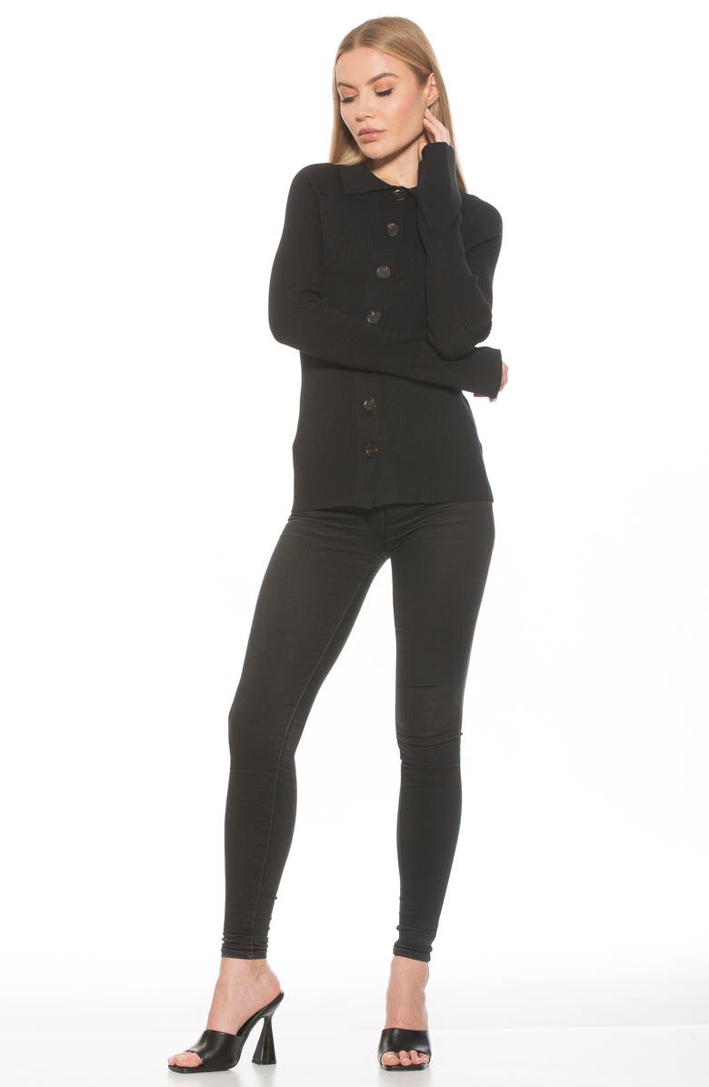 Alexia Admor Beatrice Button-Down Long Sleeve Cardigan, Alternate, color, 