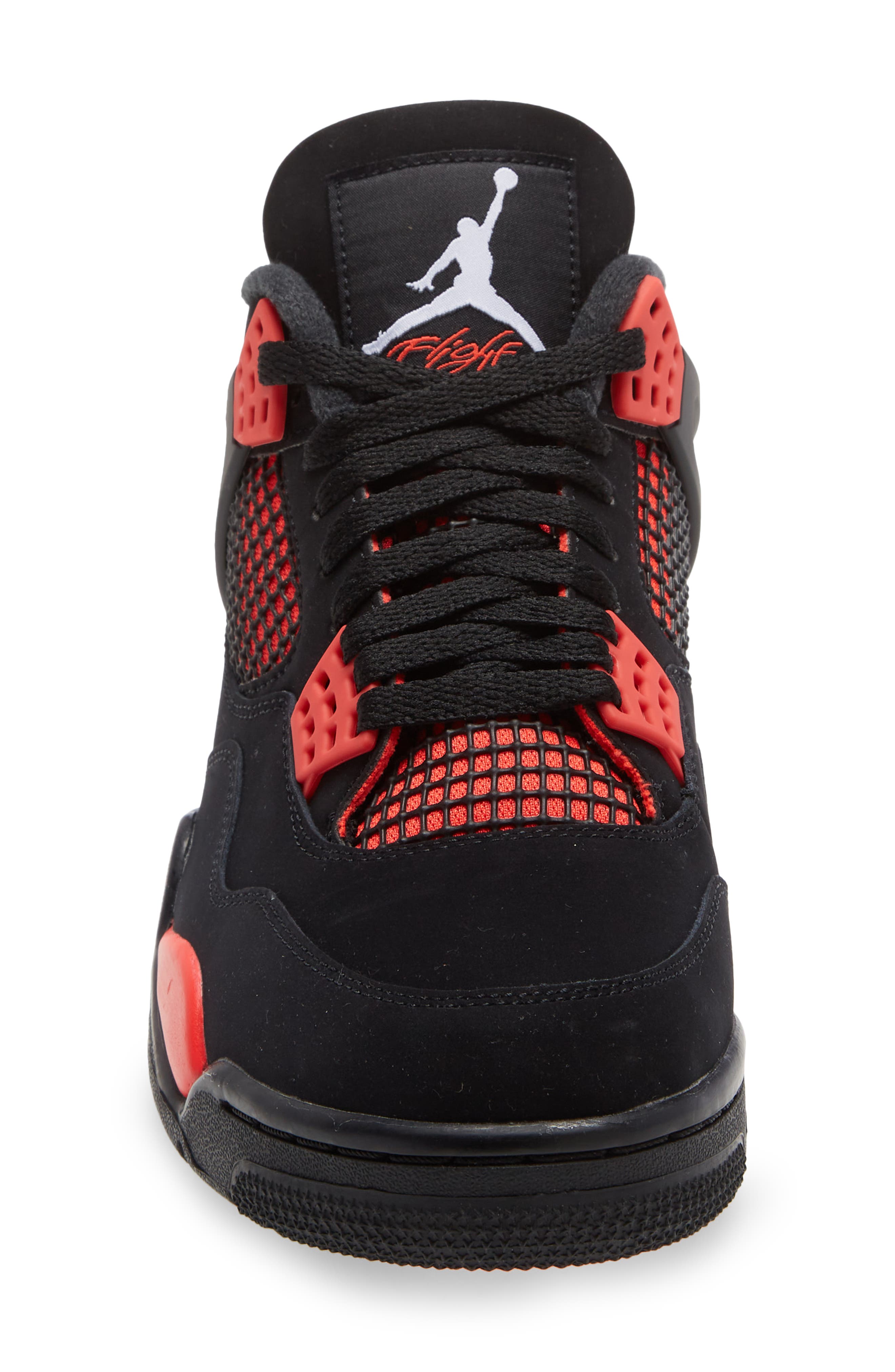 Air Jordan 4 Retro Basketball Sneaker, Alternate, color, BLACK/ MULTI-COLOR