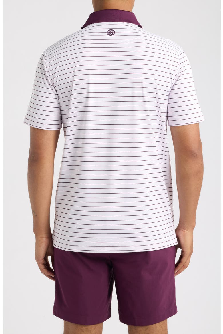 Herringbone Stripe Performance Polo, Alternate, color, BLUSH / DARK PLUM