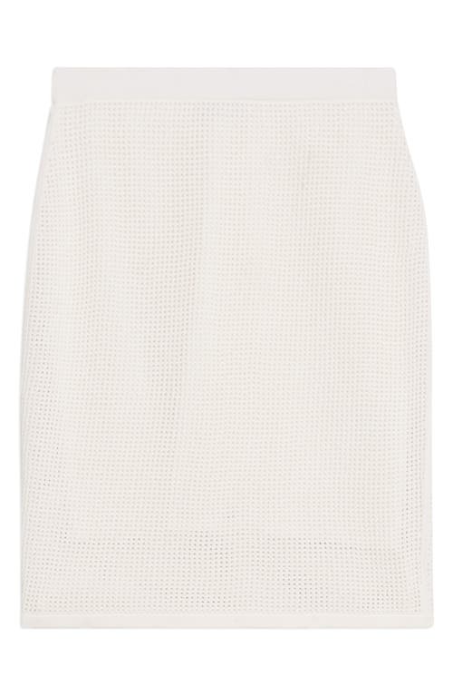 Theory Pointelle Stitch Skirt In White