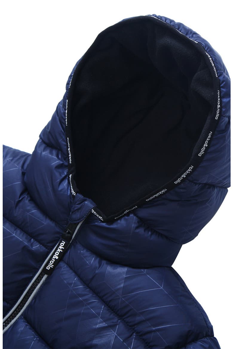 Kids' Heavyweight Fleece Lined Puffer Jacket, Alternate, color, Geo emboss