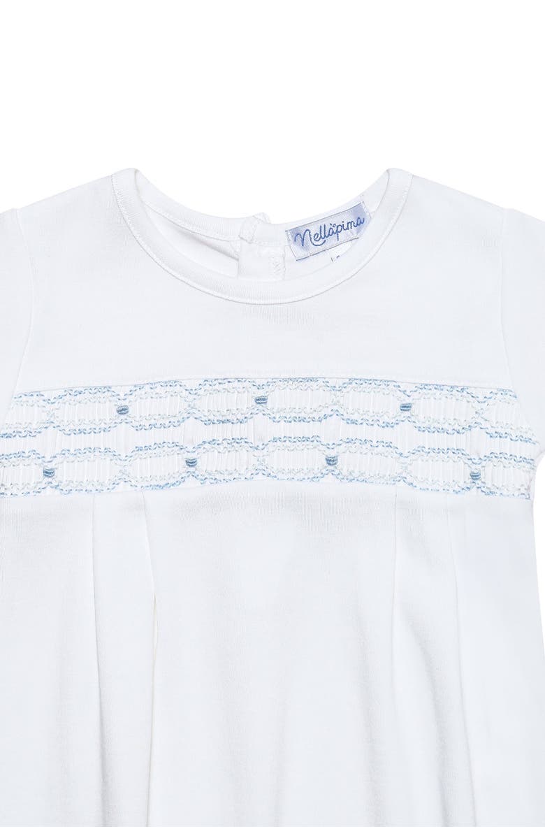 Nellapima Signature Smocked Boys Gown - Baby, Alternate, color, White