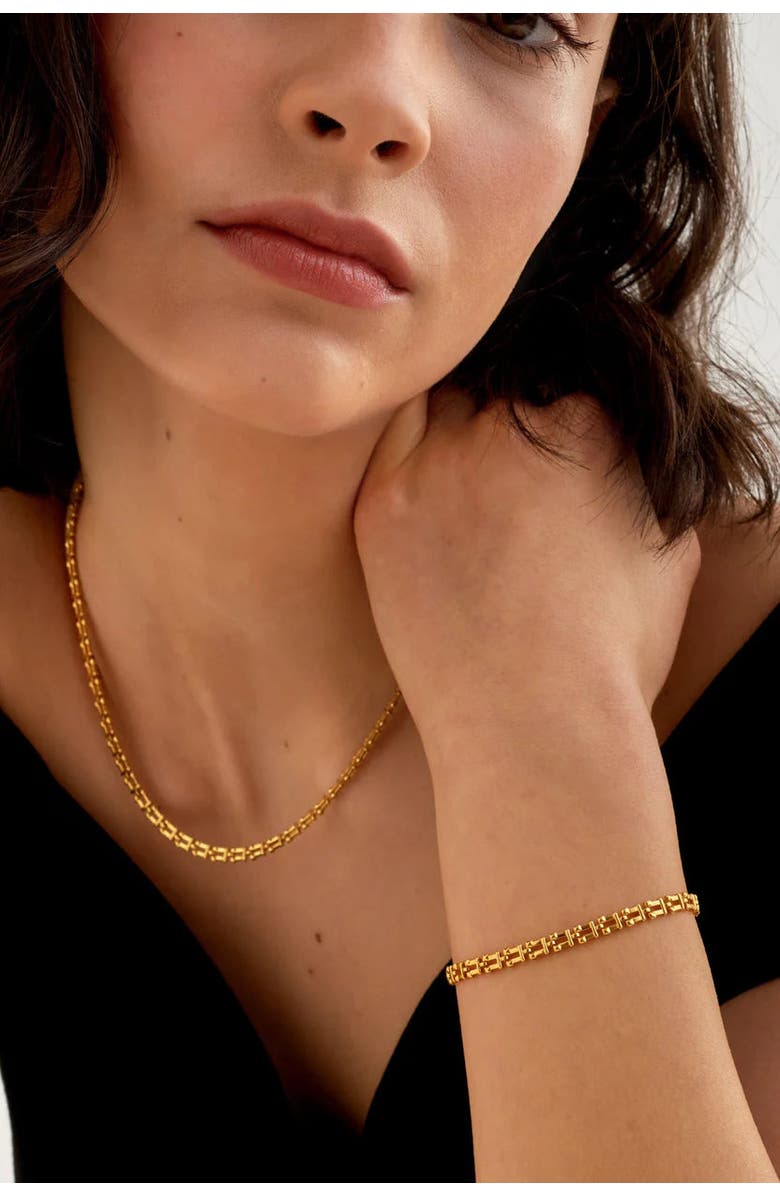 Katie Loxton Grecian Waterproof Gold Link Bracelet, Alternate, color, Gold