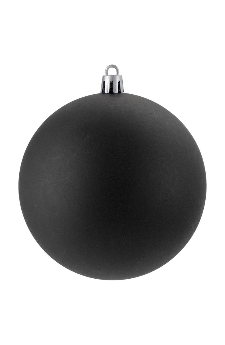 Northlight Matte Shatterproof Christmas Ball Ornaments - 4" (100mm) - Jet Black - 12ct, Alternate, color, Black