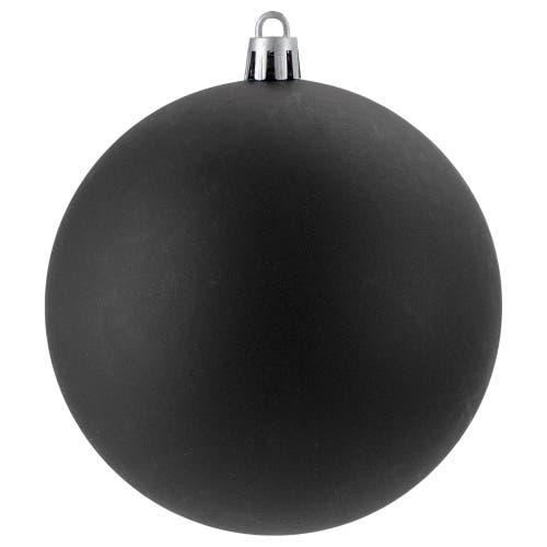 Northlight 12ct Jet Black Matte Shatterproof Christmas Ball Ornaments 4" In Black