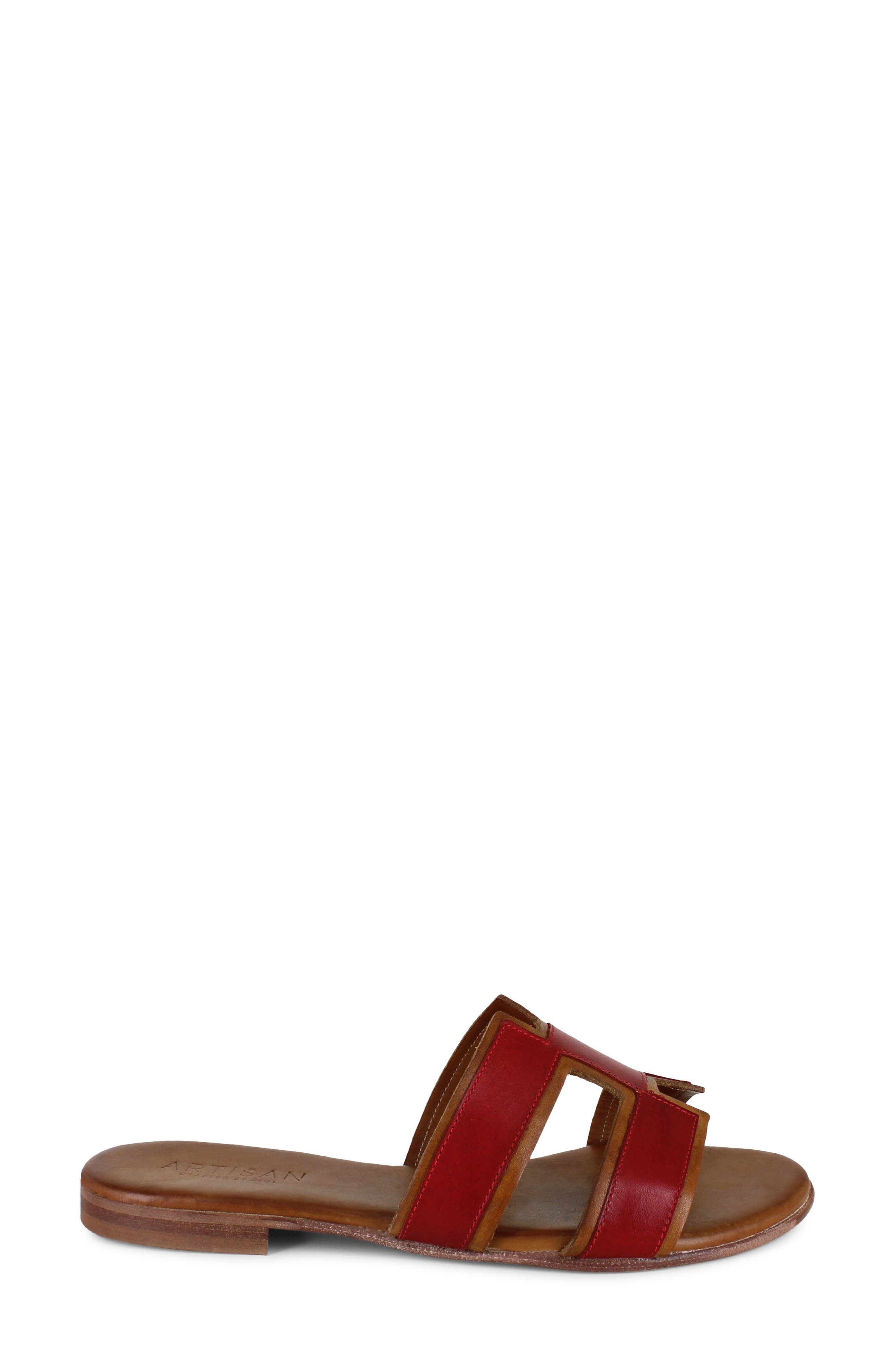 Alitza Leather Sandal, Alternate, color, RED