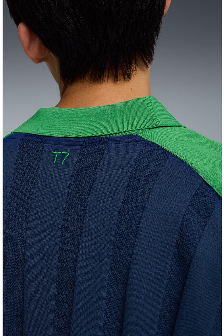 T7 Rib Long Sleeve Polo, Alternate, color, BLUE JEWEL