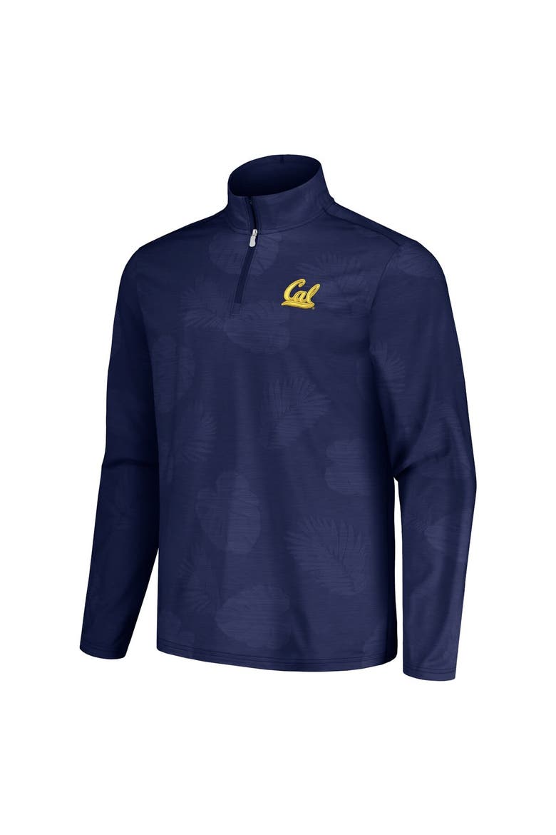 Men's Tommy Bahama Navy Cal Bears Delray Frond IslandZone Half-Zip Jacket, Alternate, color, Navy