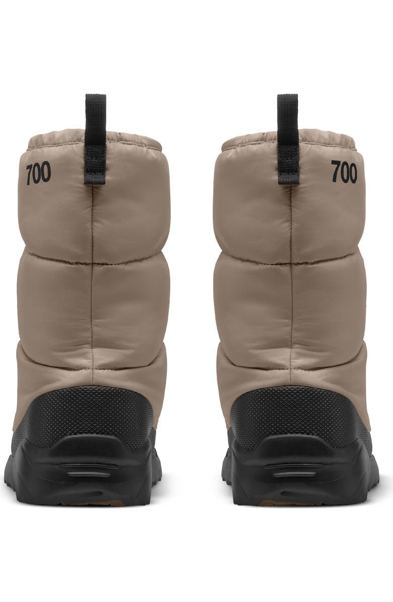 The North Face Nuptse Traction 700 Fill Power Down Boot, Alternate, color, Mushroom Grey/ Tnf Black