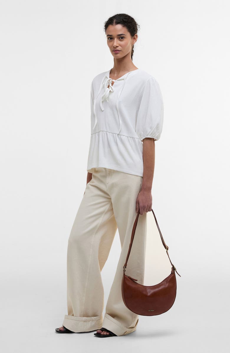 Barbour Louise Peplum Shirt, Alternate, color, Cloud