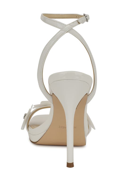 Nine West Lovely Ankle Strap Sandal In White