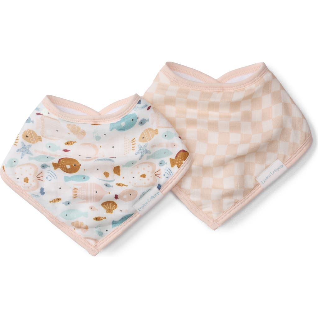 LOULOU LOLLIPOP LOULOU LOLLIPOP ASSORTED 2-PACK MUSLIN BANDANA BIBS