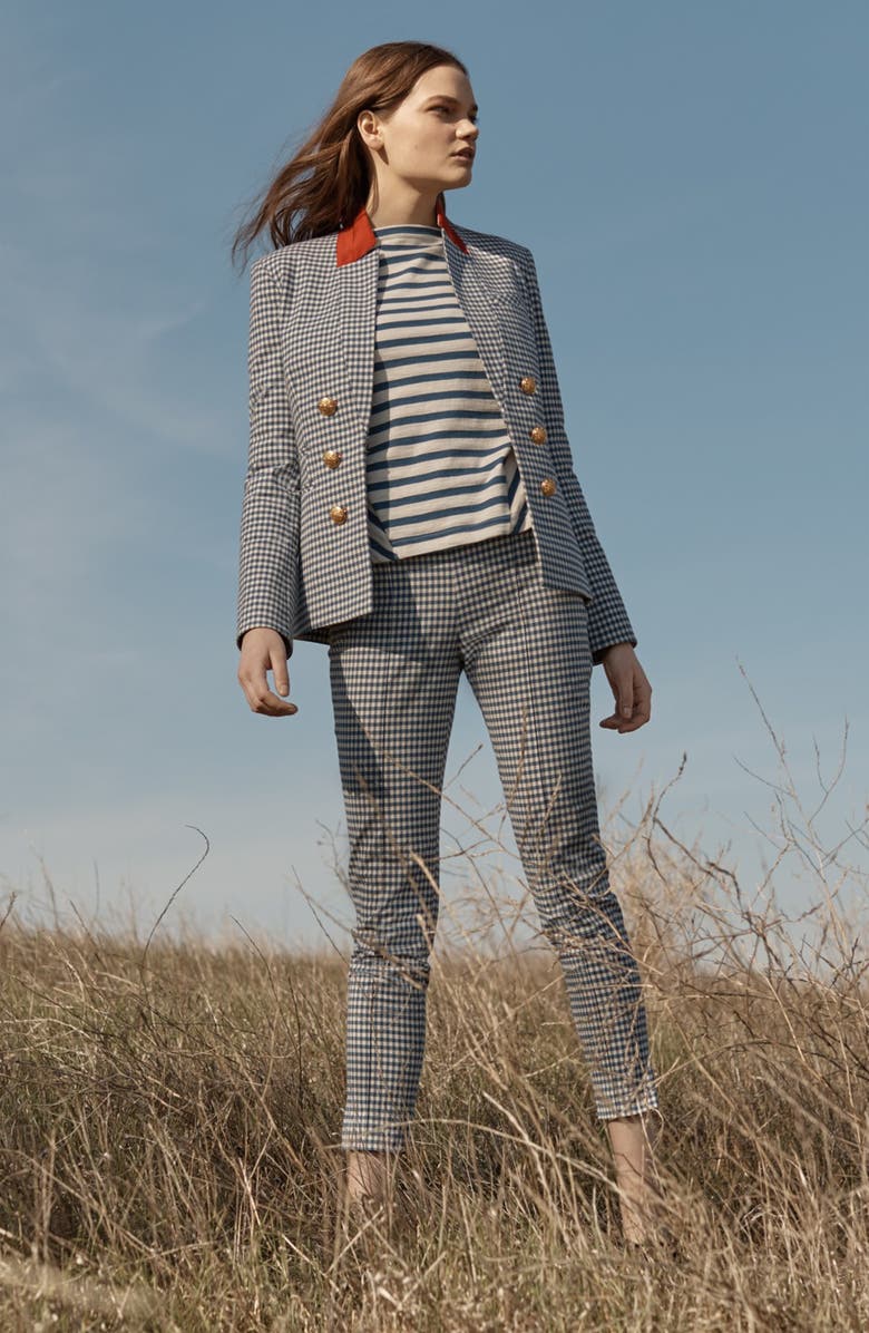 Veronica Beard Tee High Waisted Seam Trousers, Alternate, color, 