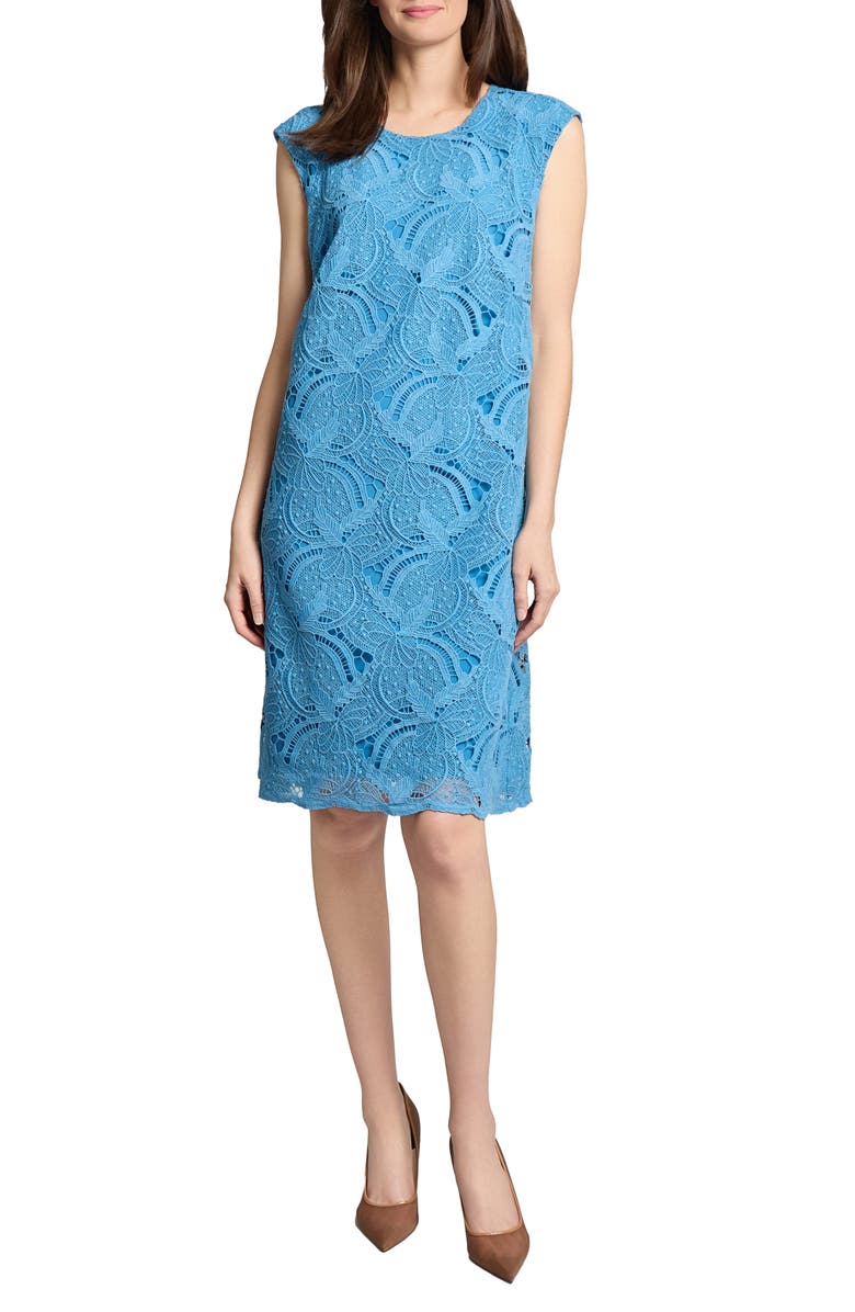 Jones New York Embroidered A-Line Dress, Main, color, 