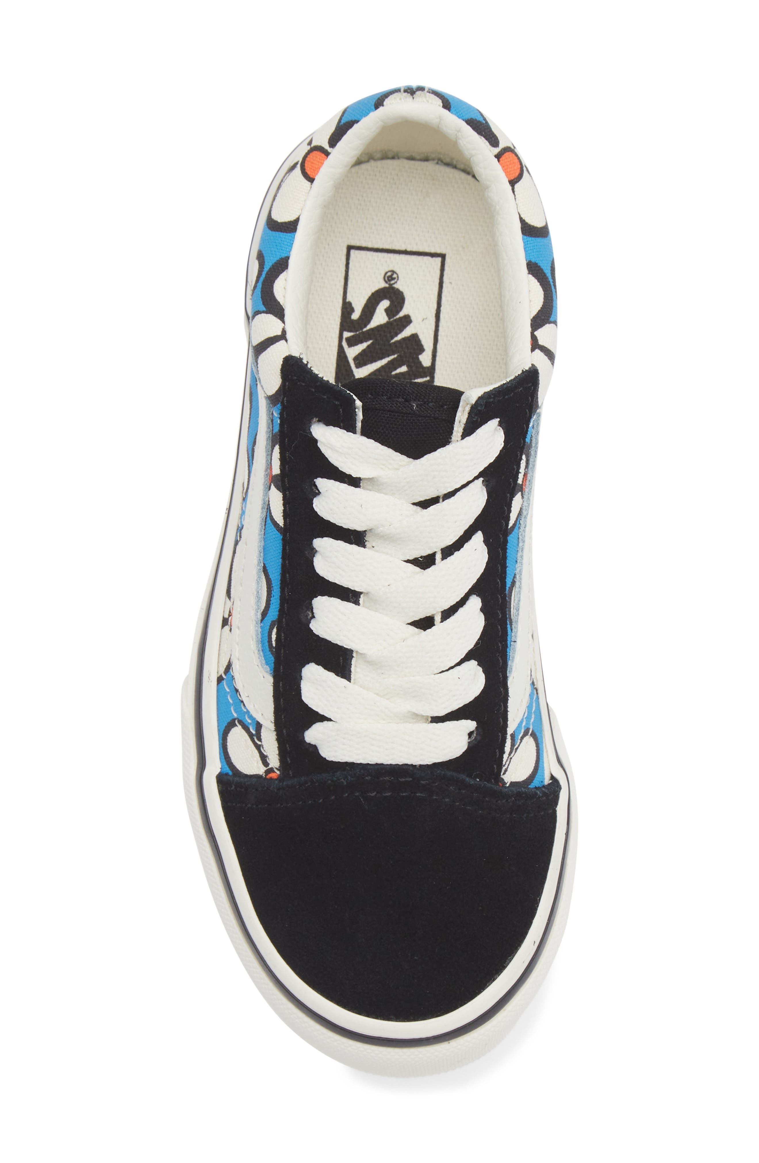 Vans Kids' Old Skool Sneaker, Alternate, color, Painted Floral Bright Azure