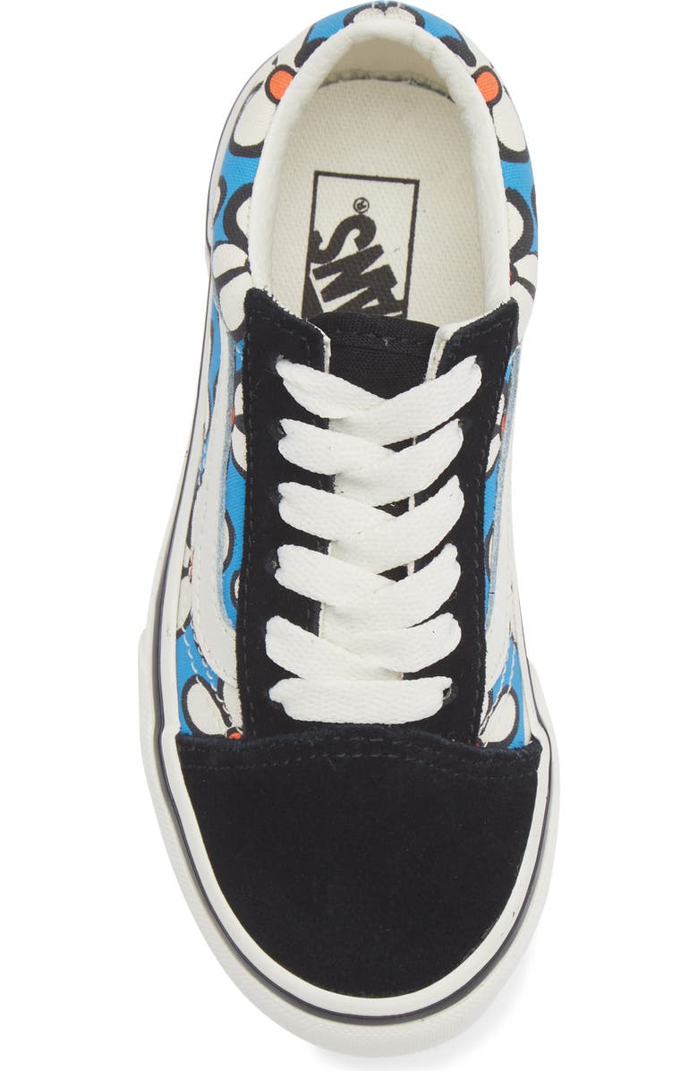Vans Kids' Old Skool Sneaker, Alternate, color, Painted Floral Bright Azure