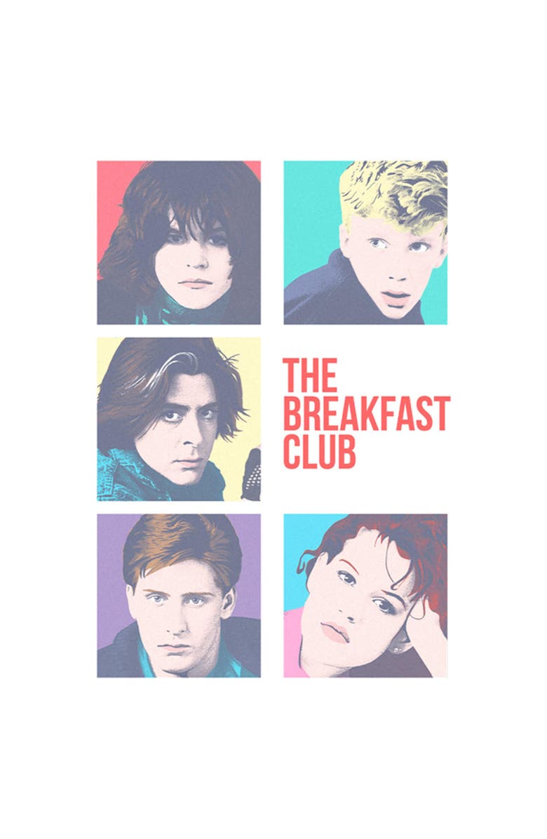 The Breakfast Club Men's The Breakfast Club Pop Art Character Portraits  Graphic T-Shirt, Alternate, color, White