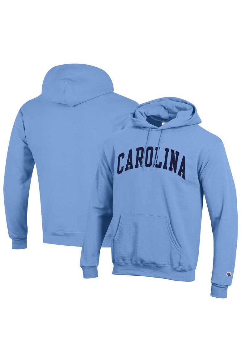 Men's Champion  Carolina Blue North Carolina Tar Heels Basic Arch Fleece Pullover Hoodie, Alternate, color, Light Blue