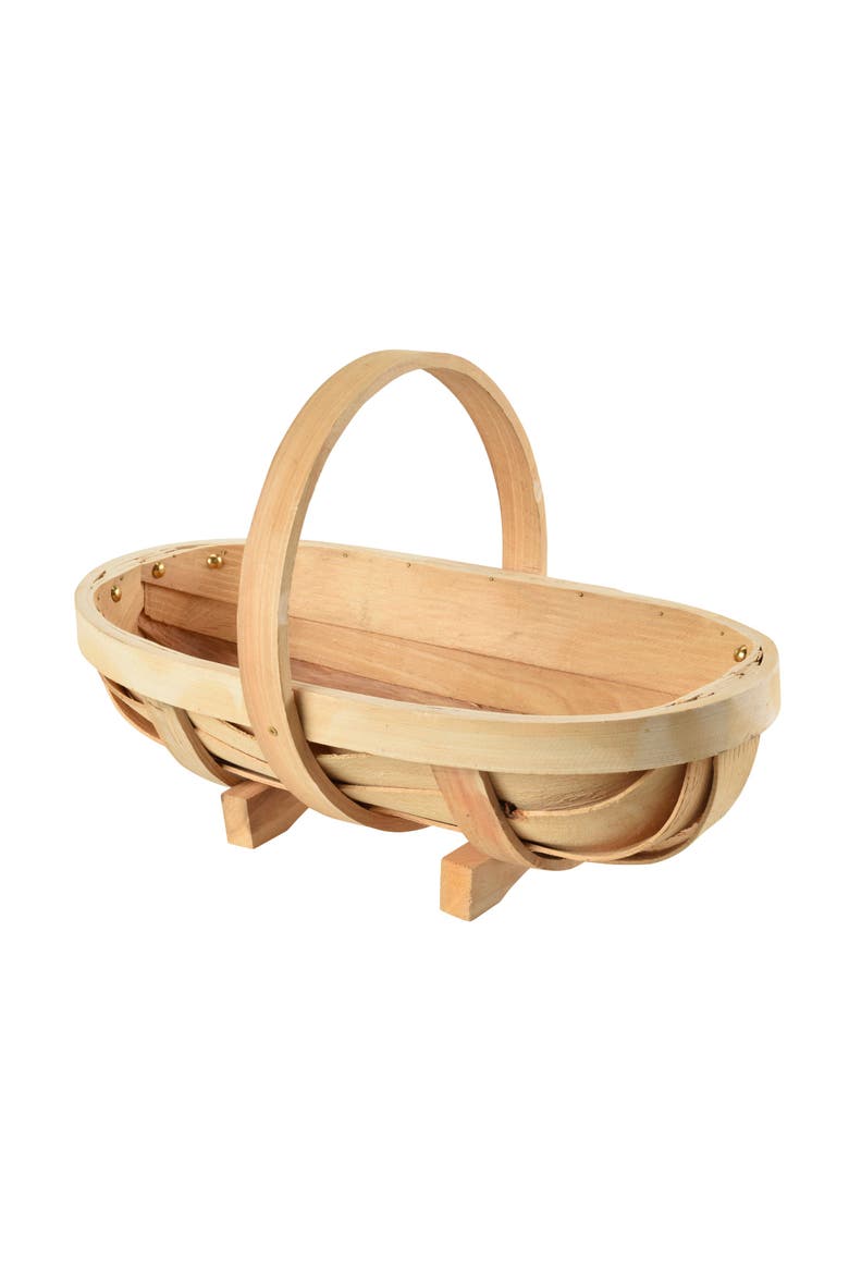 Natural Wooden Trug, Main, color, Natural - Medium