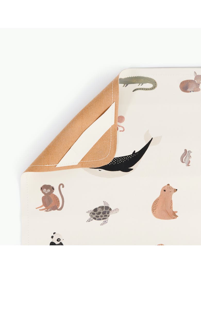 GATHRE Animal Print Water Resistant Highchair Mat, Alternate, color, 