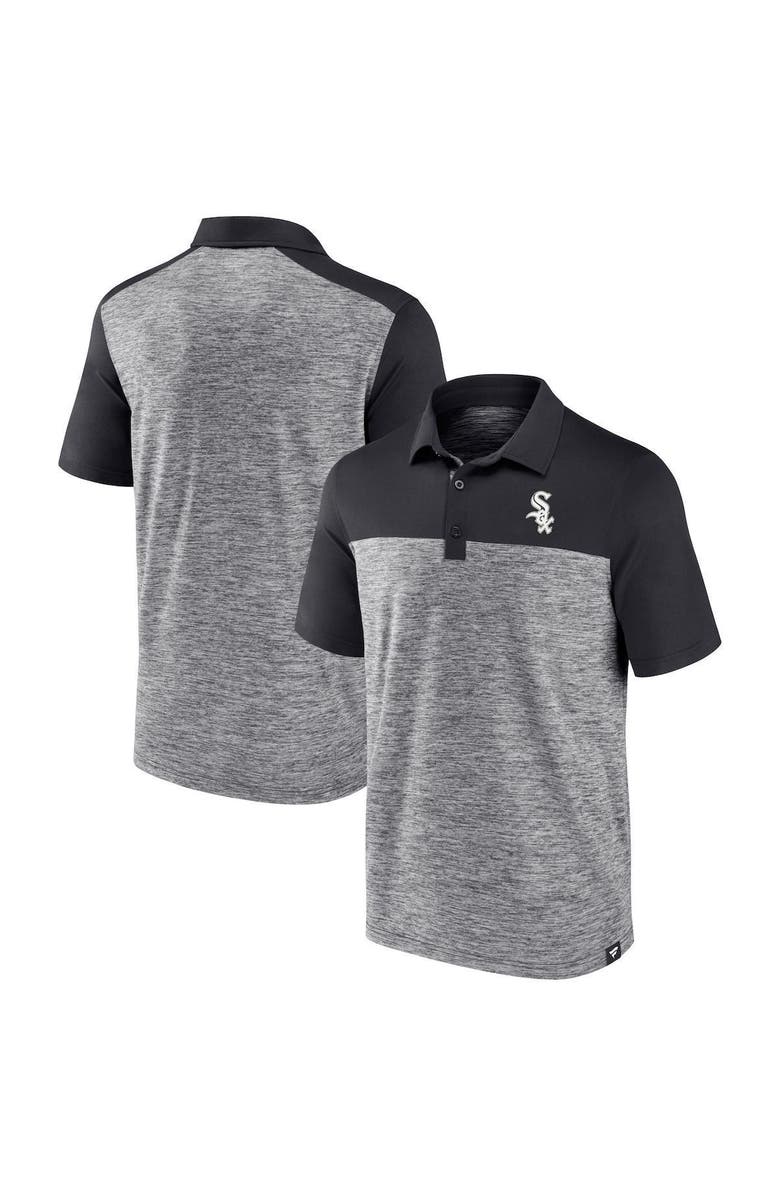 FANATICS Men's Fanatics Branded Charcoal Chicago White Sox Iconic Omni Brushed Space-Dye Polo, Main, color, Charcoal