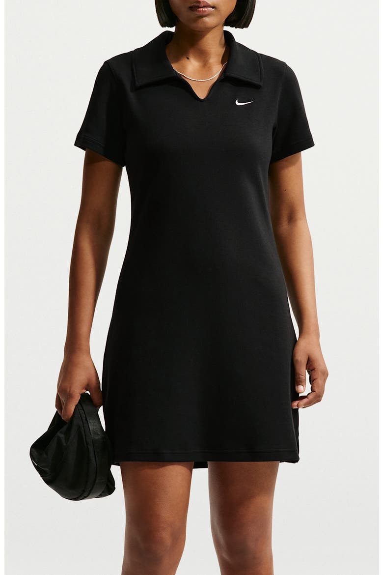 Polo Dress, Main, color, BLACK/ WHITE