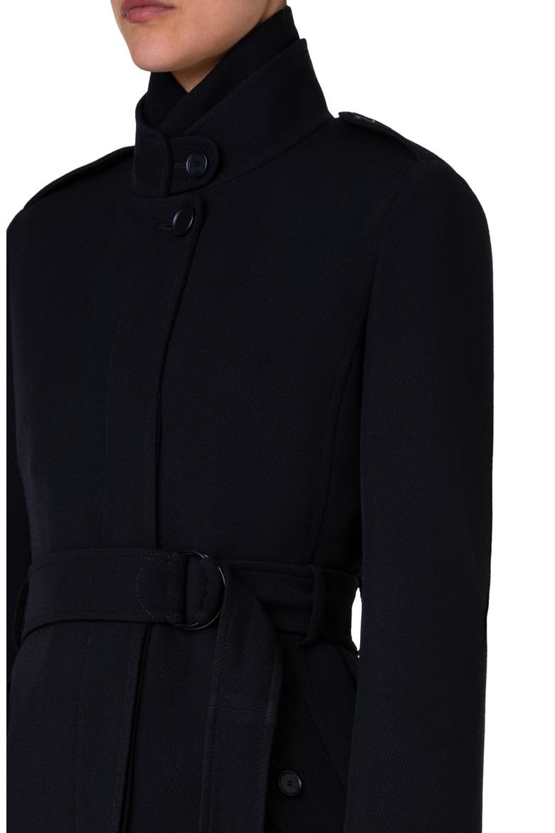 Wool Tricotine Trench Coat, Alternate, color, BLACK 009