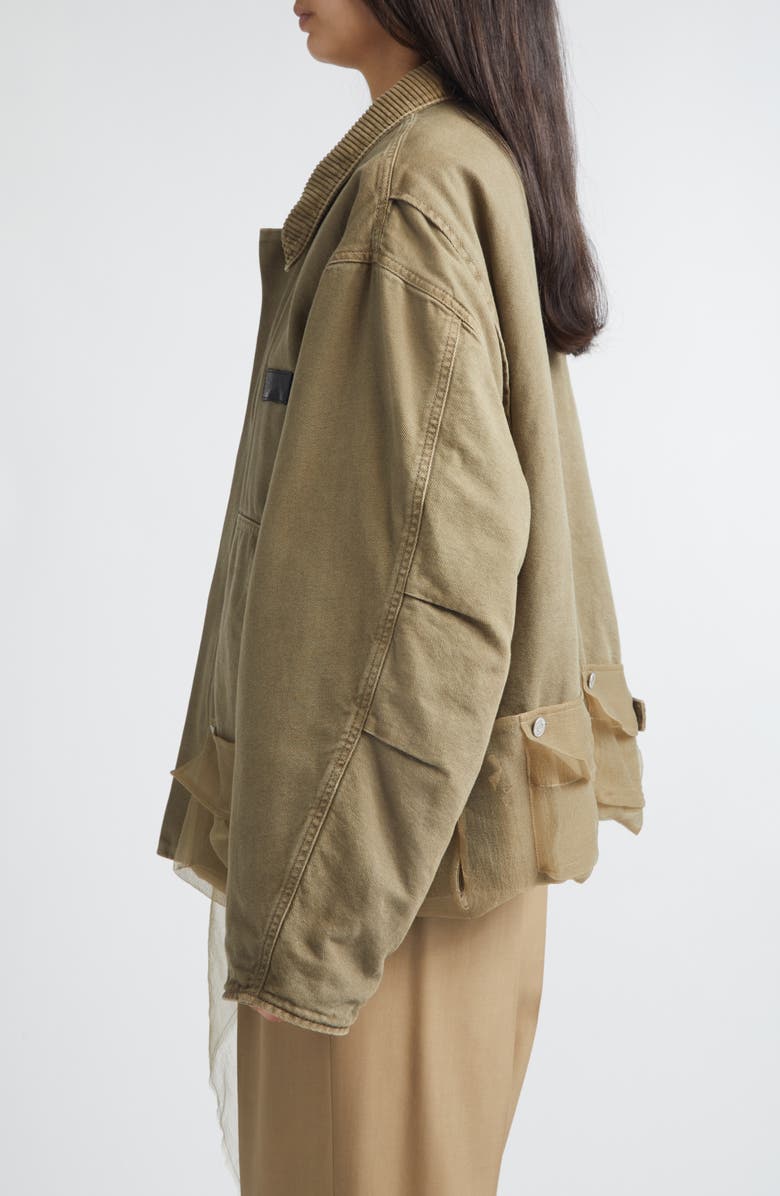 Magliano Cantiere Sheer Pocket Cotton Canvas Jacket, Alternate, color, Khaki