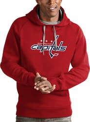 ANTIGUA Men's Antigua Red Washington Capitals Logo Victory Pullover Hoodie