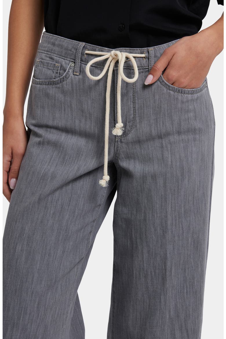 Teresa Drawstring Waist Wide Leg Jeans, Alternate, color, PEARL VERSAILLES