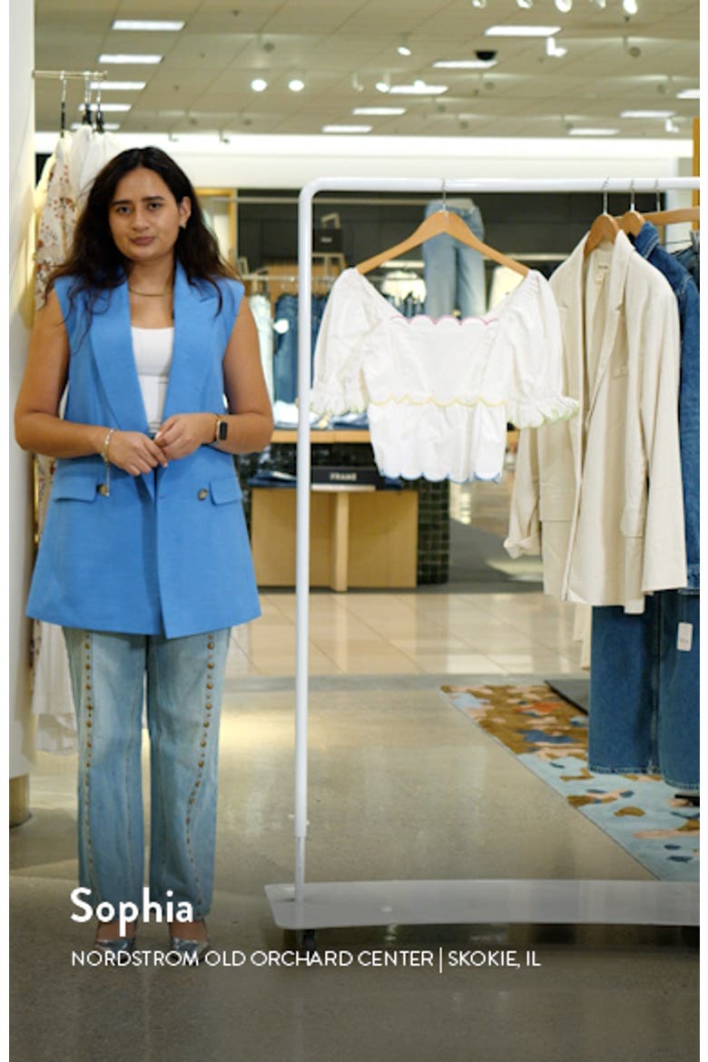 Scallop Cotton Peplum Top video